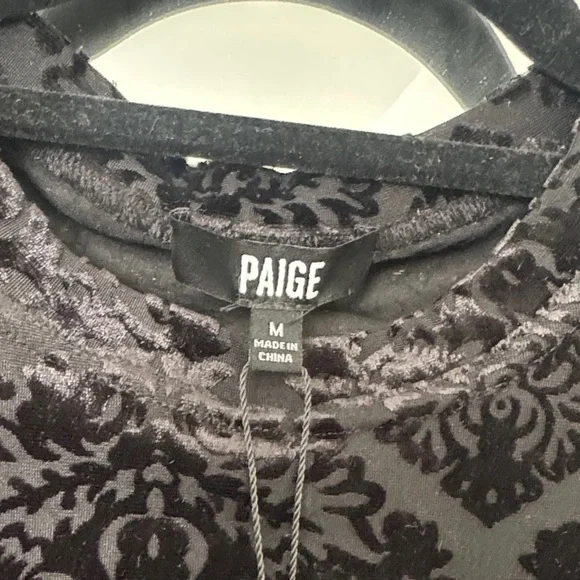 PAIGE Black Velvet Chelle Blouse - Picture 3 of 4